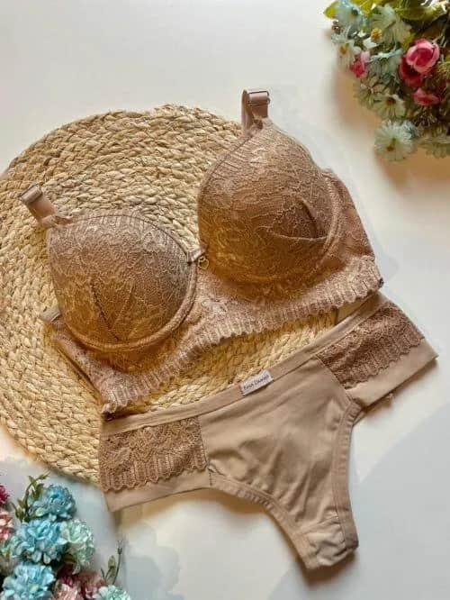Conjunto Renda Coracao 2