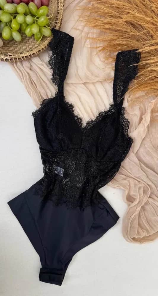 Body S Bojo Ultraluxo Jessy Tecido Microfibra E Renda Cilios 3