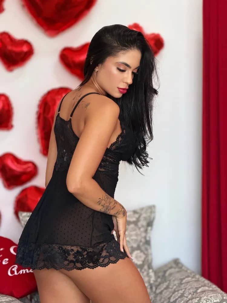 Kit Karina No Tule Poa Camisola Calcinha Robe 3