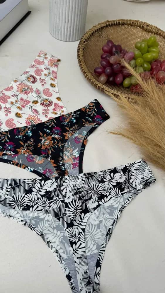 Calcinha S Costura Estampada Fio 0
