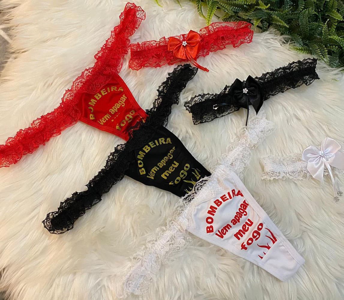 TANGA COM PERNEIRA BOMBEIRA