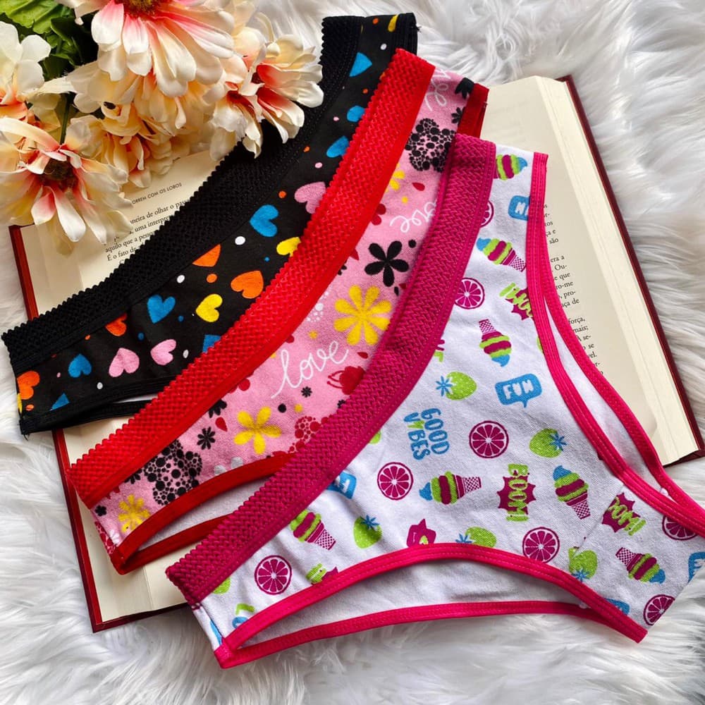 CALCINHA VANESSA ALGODÃO CONFORTO (não é possível escolher cor - cores variadas) 2