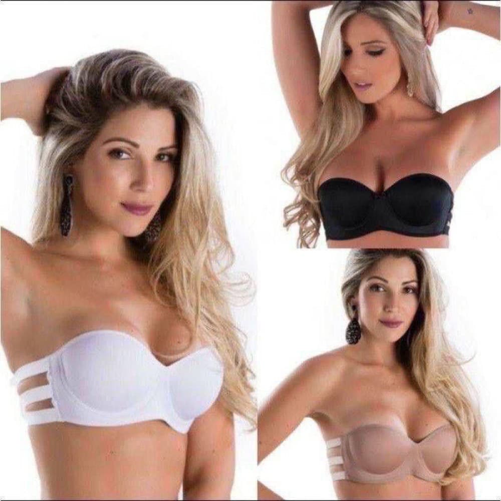 SUTIÃ TOMARA QUE CAIA 3 TIRAS - Bege 1