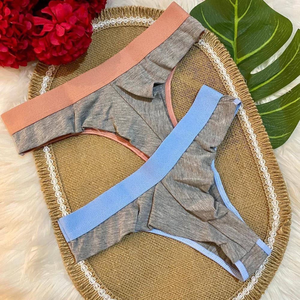 CALCINHA FIO DUPLO ALGODÃO (não é possível escolher cor - cores variadas) 4