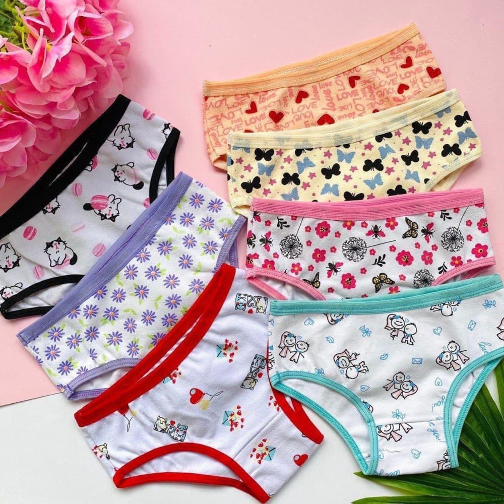 CALCINHA INFANTIL ALGODÃO VIÉS (não é possível escolher estampa - estampas variadas)