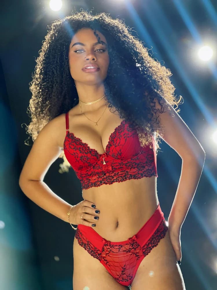 CONJUNTO ULTRA LUXO MARCELA - Vermelho bicolor 2