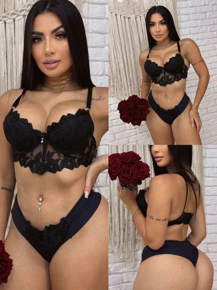 CONJUNTO SENSAÇÃO ULTRA LUXO - Preto