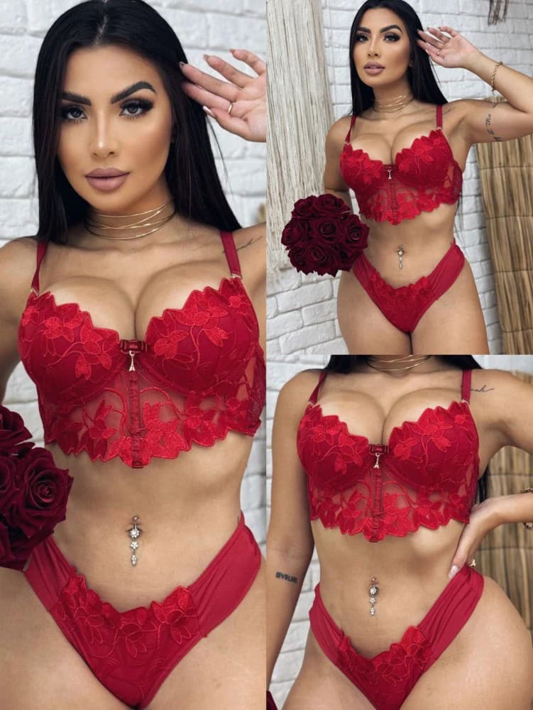 CONJUNTO SENSAÇÃO ULTRA LUXO - Vermelho