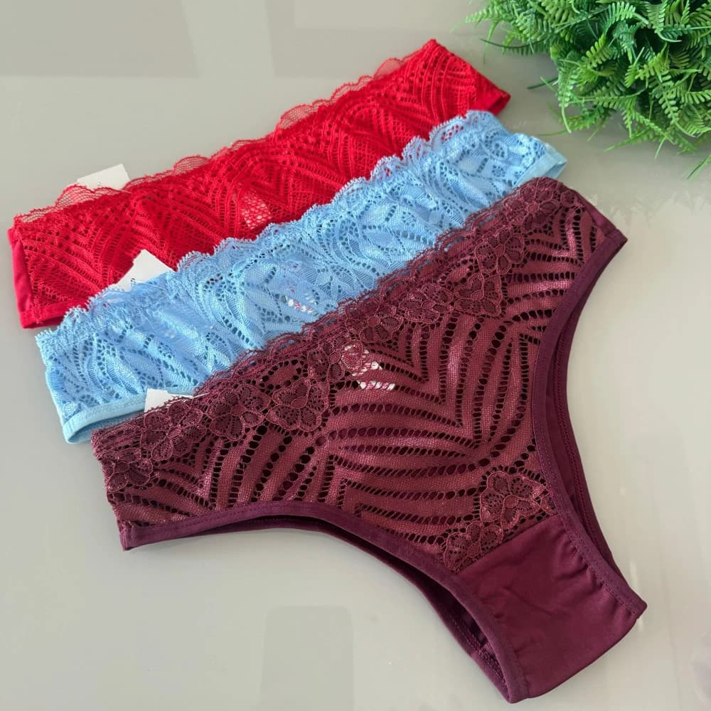 CALCINHA CONFORTO FRENTE RENDA (não é possível escolher cor - cores variadas) 3