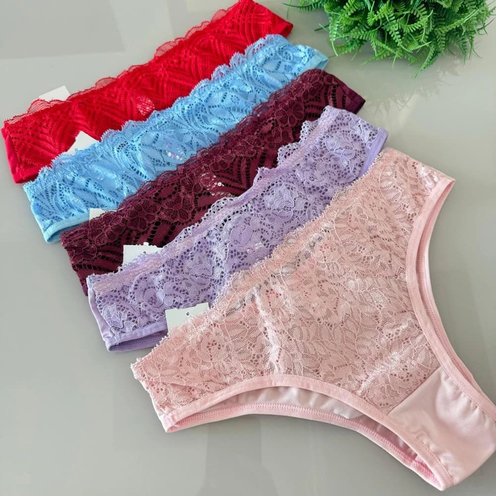 CALCINHA CONFORTO FRENTE RENDA (não é possível escolher cor - cores variadas) 1