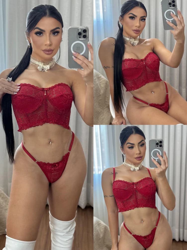 CONJUNTO CROPPED LAURA/2062 - Vermelho 1