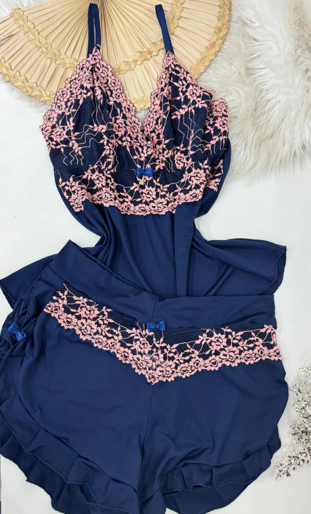 BABY DOLL FLUFLU PLUS SIZE - rendas bicolor 8