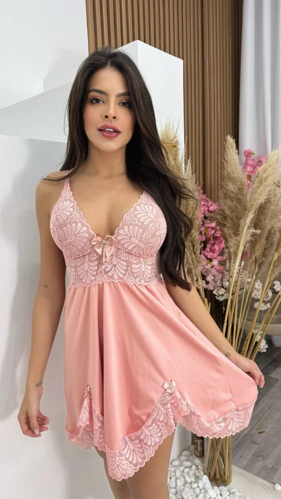 CAMISOLA C/ BOJO ULTRALUXO VERÔNICA + CALCINHA - Romance c/frozen 3