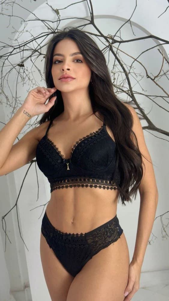 CONJUNTO GRIPIR BRIELA- Preto