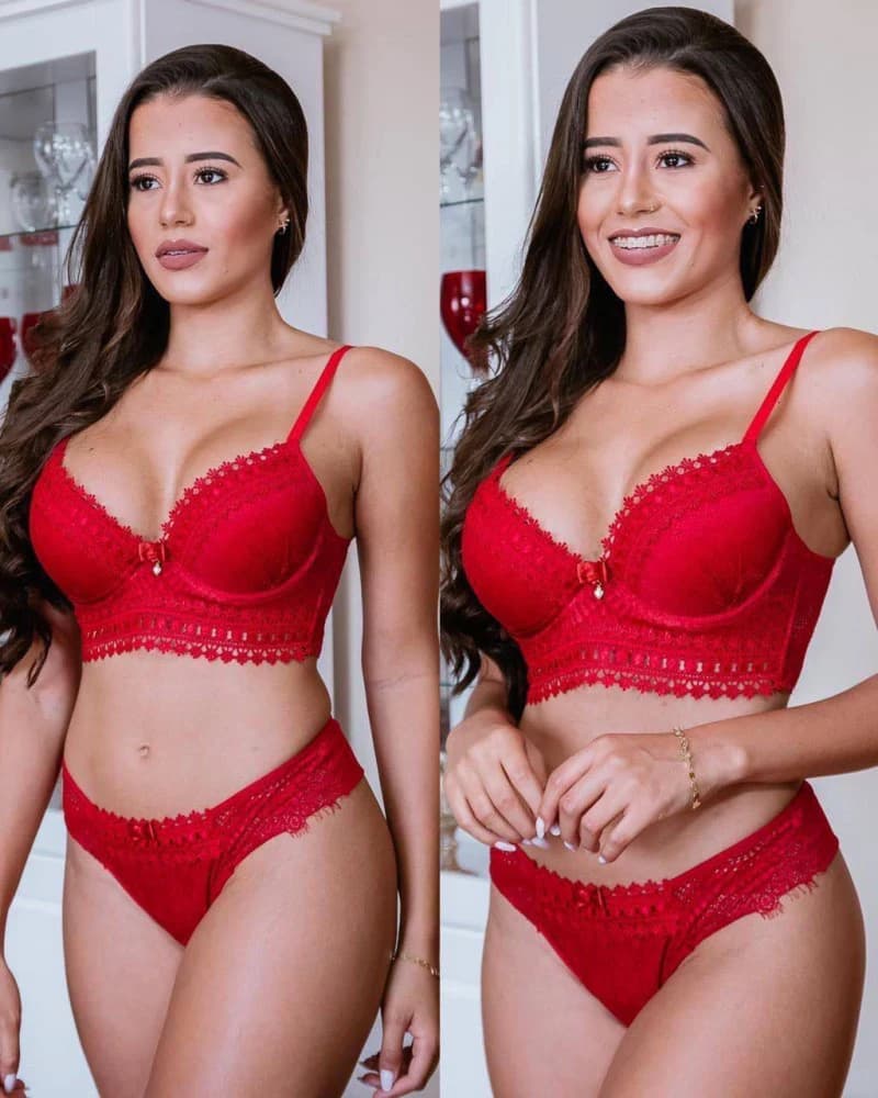 CONJUNTO GRIPIR BRIELA- Vermelho