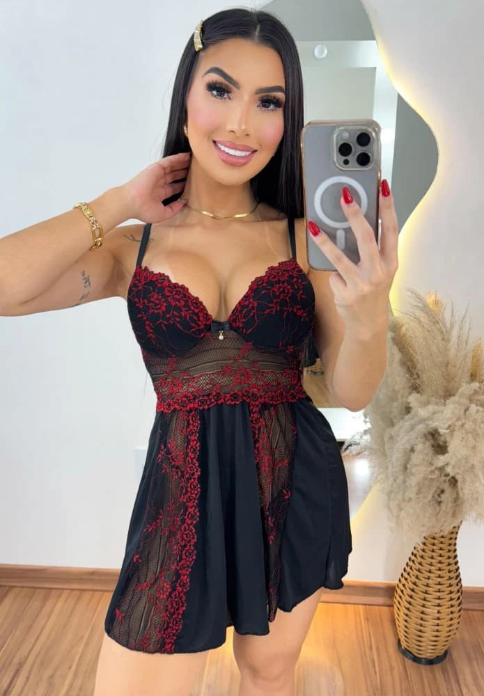 CAMISOLA C/BOJO+ Calcinha CECILIA 2