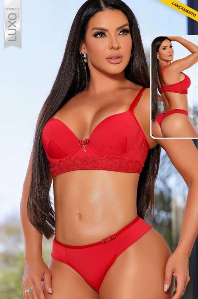 CONJUNTO VALENTINA C/ GRIPIR - Vermelho 4