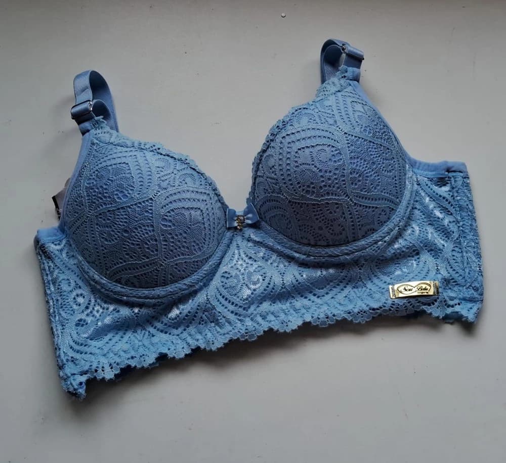Sutiãçado c/renda Bella ref. 196 - Azul bb
