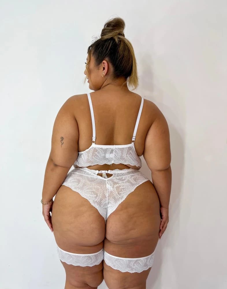 CINTA LIGA S/BOJO PLUS LOVE - BRANCO 2