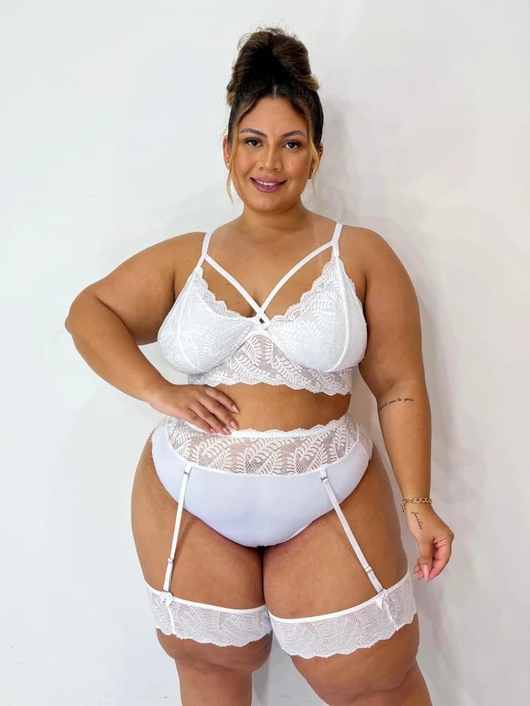 CINTA LIGA S/BOJO PLUS LOVE - BRANCO