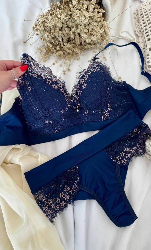 CONJUNTO ULTRA LUXO EMANUELLI - Azul marinho 1