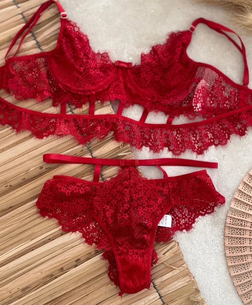 CONJUNTO S/BOJO GISELE - VERMELHO 1