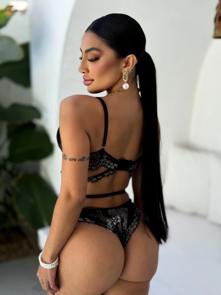 CONJUNTO S/BOJO GISELE - PRETO C/PRATA 1