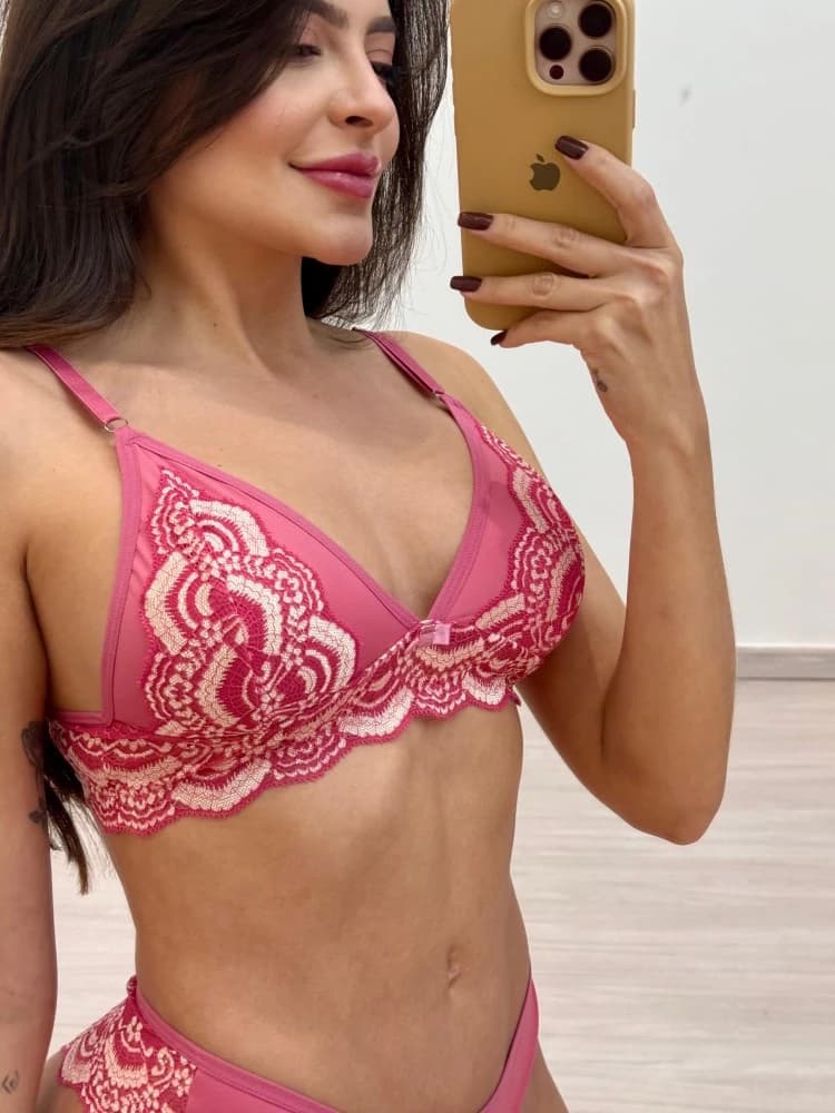CONJUNTO S/ BOJO LUXO BICOLOR - ROSÉ 1