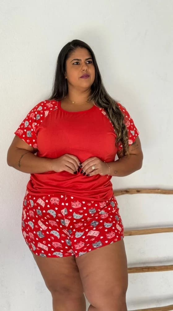 BABY DOOL SUEDE PLUS SIZE CAMILA - VERMELHO 1