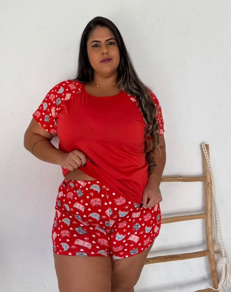 BABY DOOL SUEDE PLUS SIZE CAMILA - VERMELHO