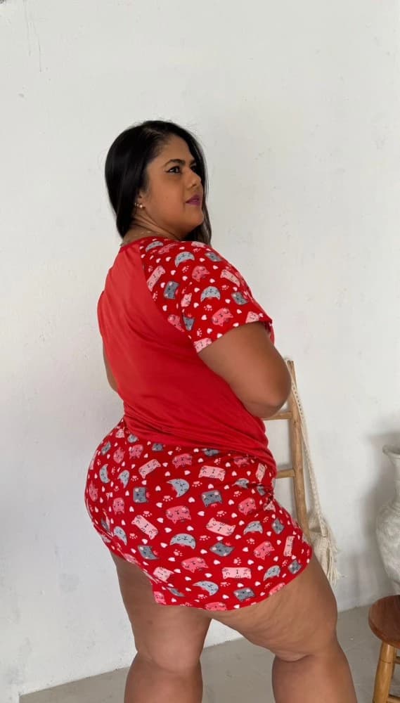 BABY DOOL SUEDE PLUS SIZE CAMILA - VERMELHO 2