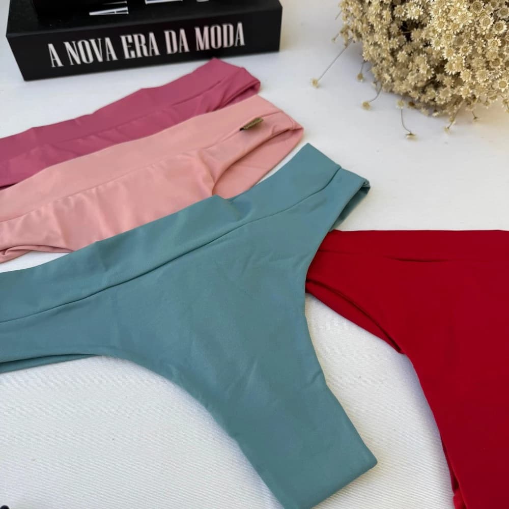CALCINHA FIO DUPLO COSTURA EMBUTIDA (não é possível escolher cor - cores variadas) 2
