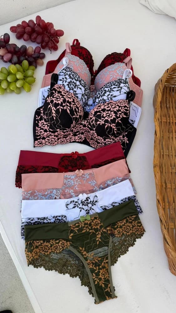 CONJUNTO LUXO MARCELA - Preto c/ rose 2