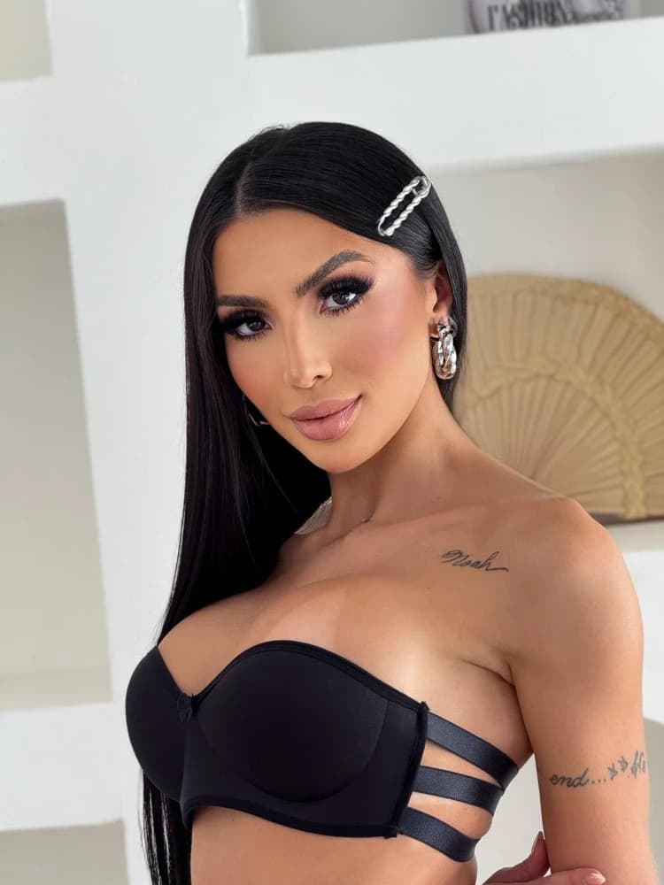 SUTIÃ TOMARA QUE CAIA 3 TIRAS - Preto