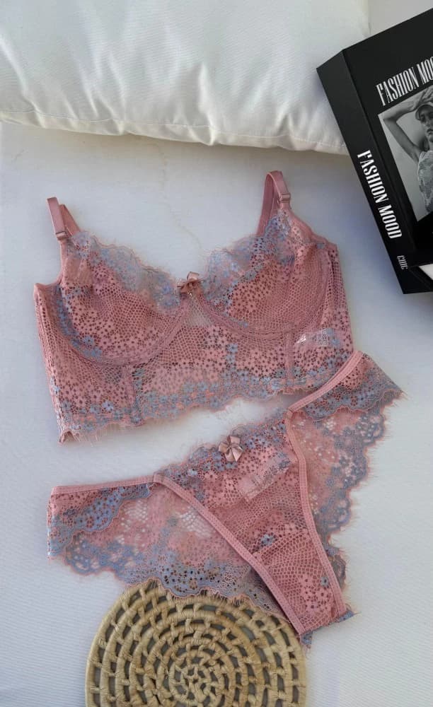 CONJUNTO CROPPED ESTHER BICOLOR - Rosa bicolor