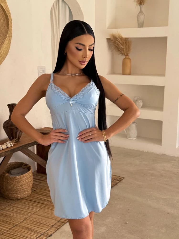 CAMISOLA MICROFIBRA AMAMENTAÇÃO - AZUL BB 1