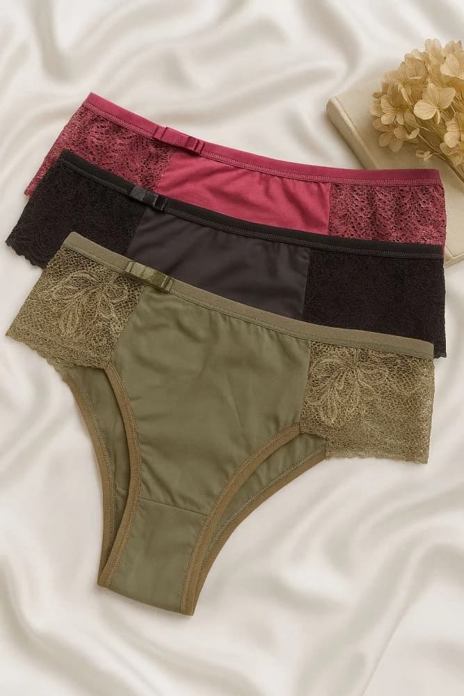 CALCINHA MICROFIBRA CLAUDIA (não é possível escolher cor - cores variadas) topper na modelo não está incluso 2