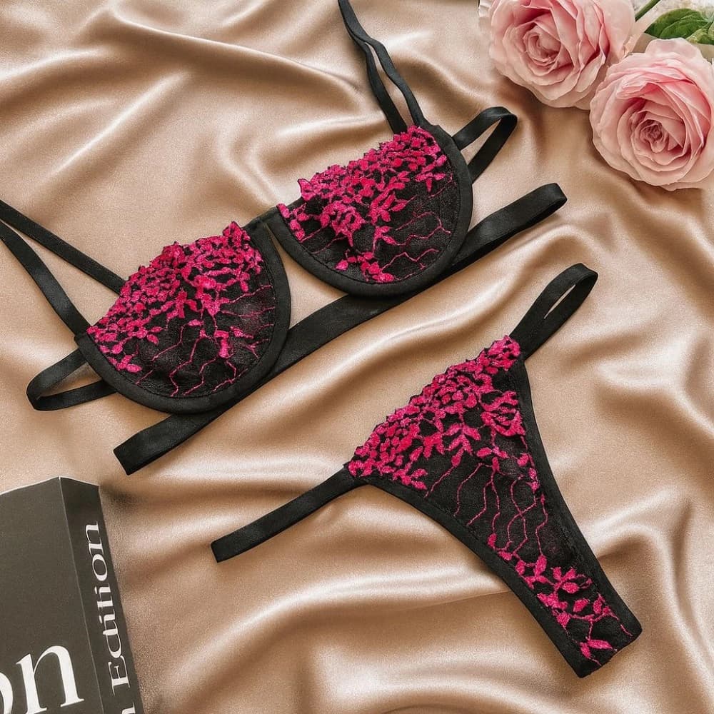 CONJUNTO GRINGA BICOLOR - Preto c/pink