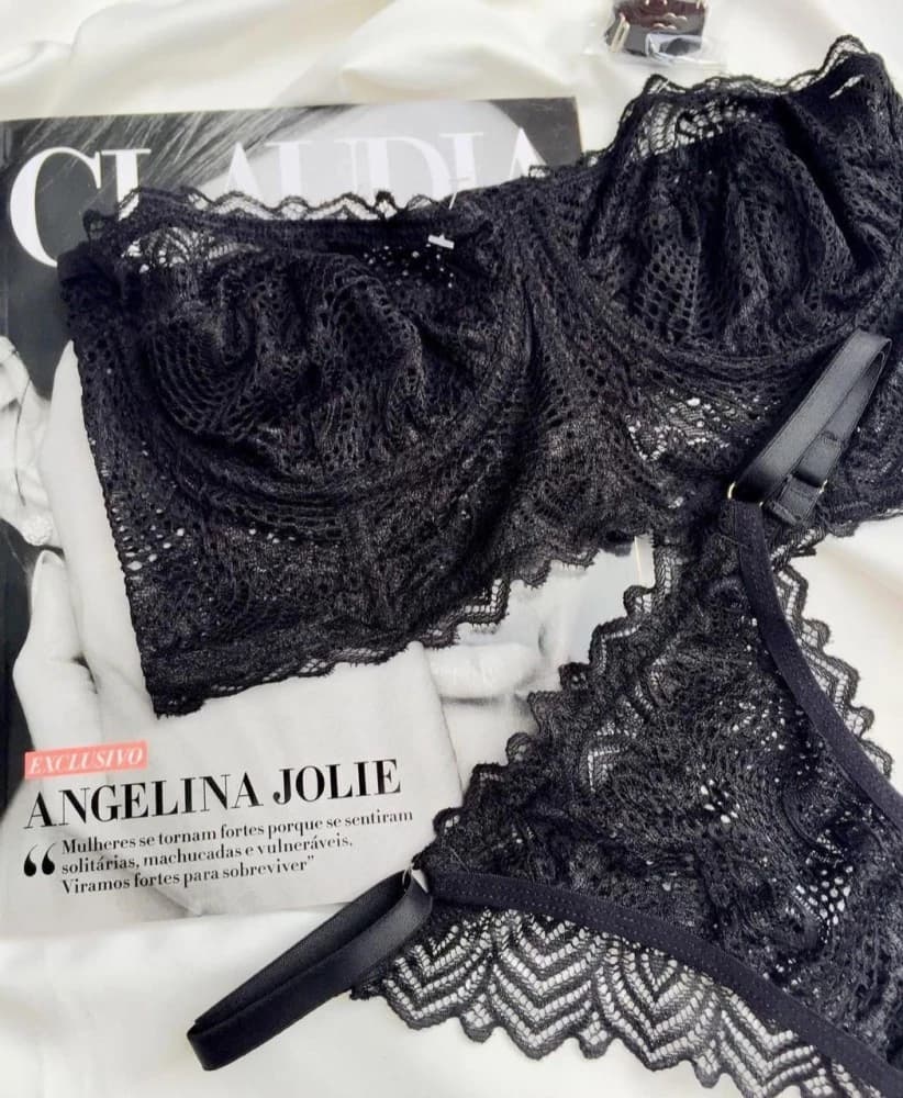 CONJUNTO CROPPED LAURA/2062- Preto