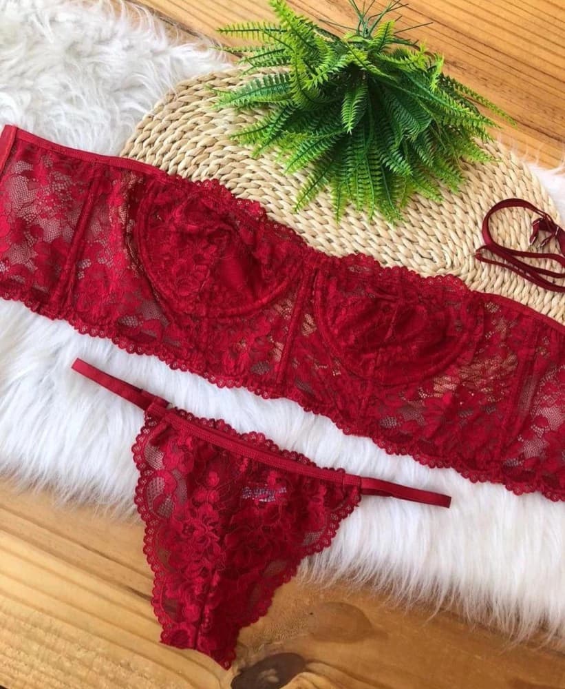 CONJUNTO CROPPED LAURA/2062 - Vermelho