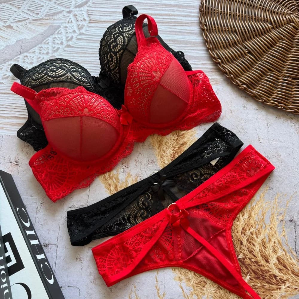 CONJUNTO FIO RENDA SEXY LR - Vermelho 4