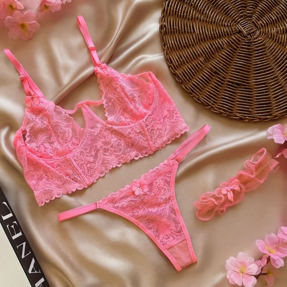 CONJUNTO S/BOJO TULE ADRIANA - Rosa Pantera 1