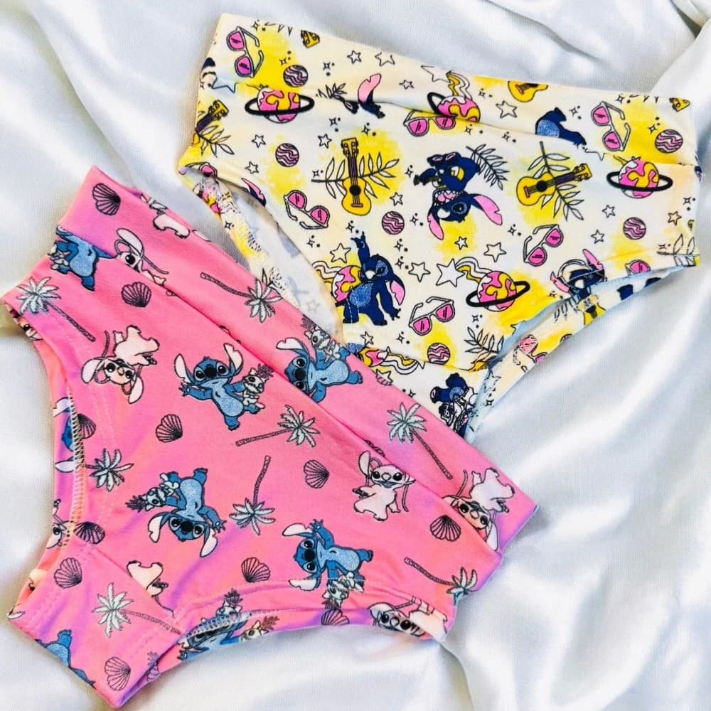 Calcinha infantil estampada suede (não é possível escolher cor - cores variadas) 1