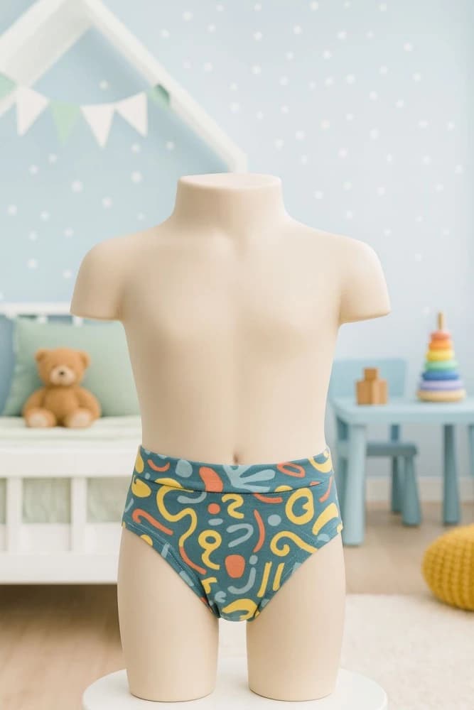 Calcinha infantil estampada suede (não é possível escolher cor - cores variadas)