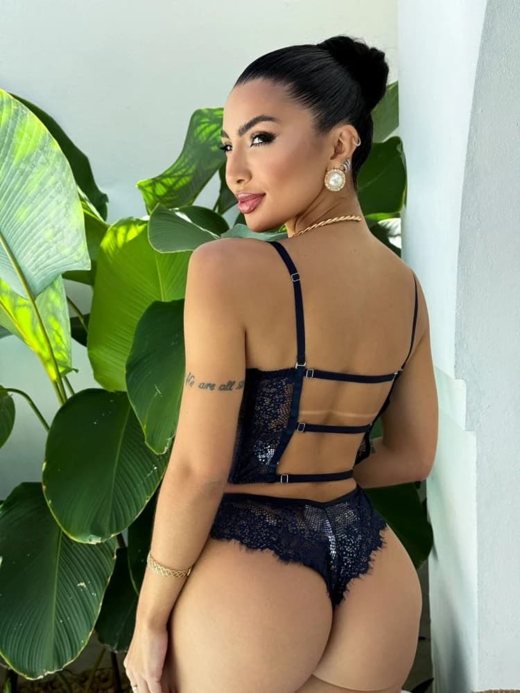 CORSELET DE RENDA + CALCINHA - Azul marinho (renda de cilios) 1