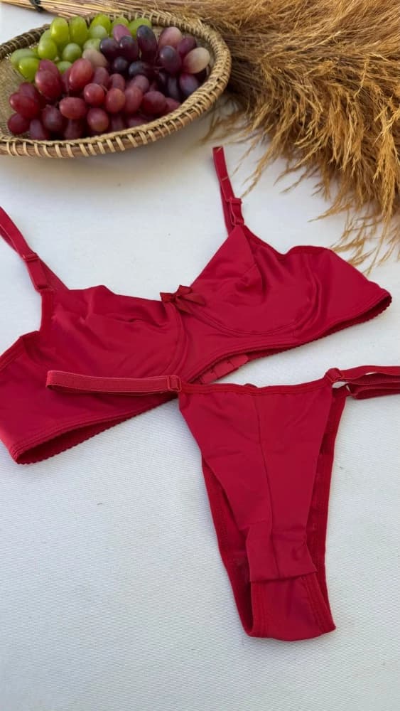 CONJUNTO S/BOJO MICROFIBRA SIMONE - VERMELHO 1