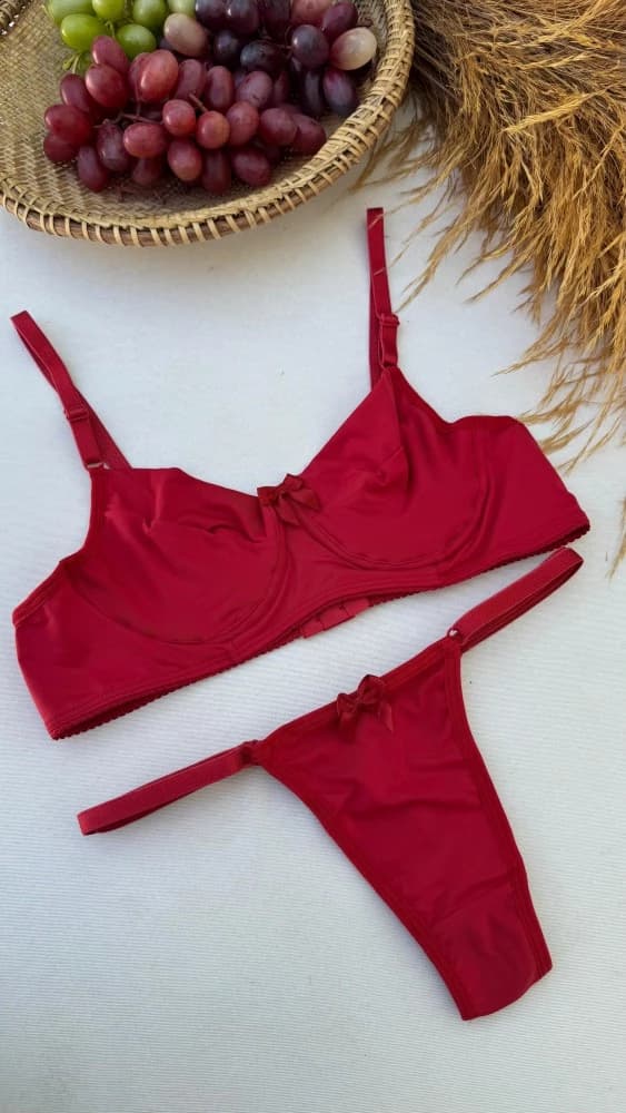 CONJUNTO S/BOJO MICROFIBRA SIMONE - VERMELHO