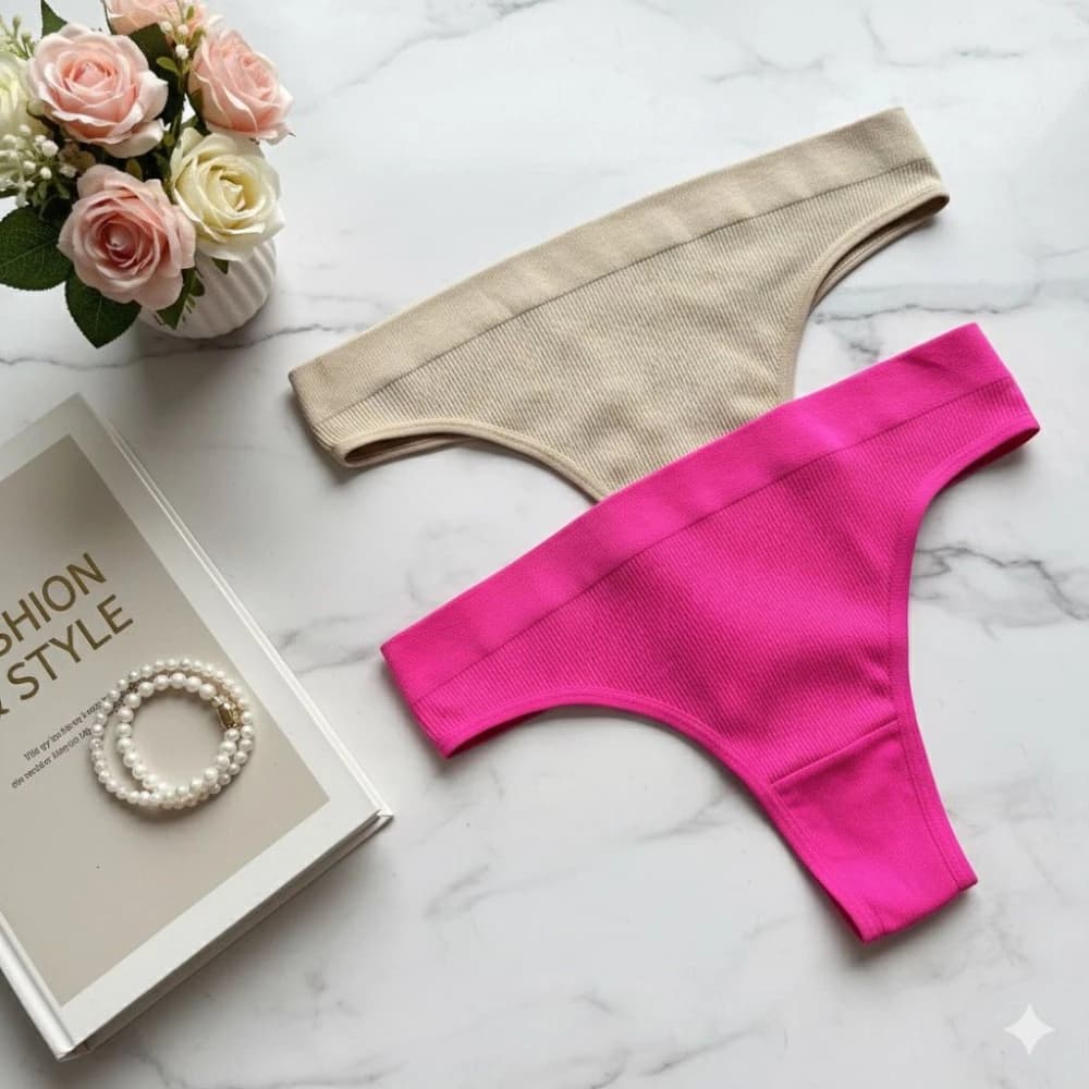 CALCINHA MEIA IMPORTADA FIO COLORIDA(não é possível escolher cor - cores variadas) 5