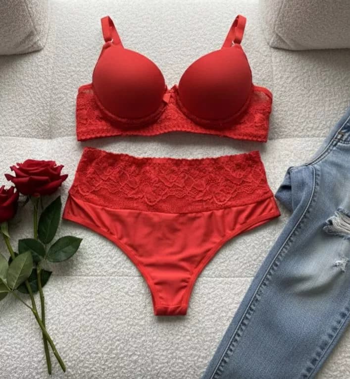 CONJUNTO LR FIO DUPLO VERMELHO