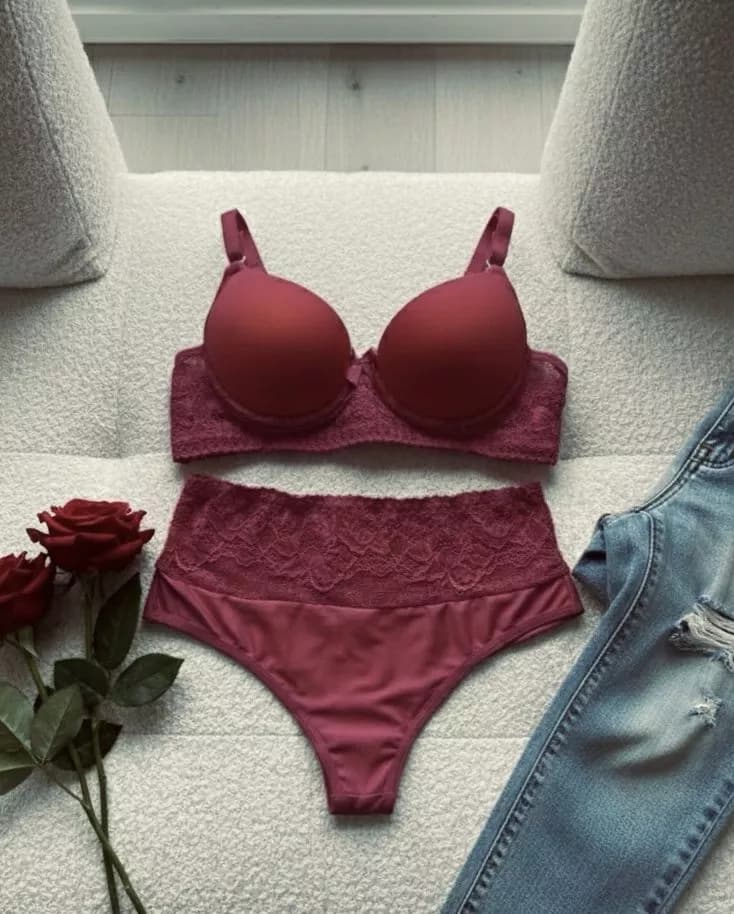 CONJUNTO LR FIO DUPLO - Vinho